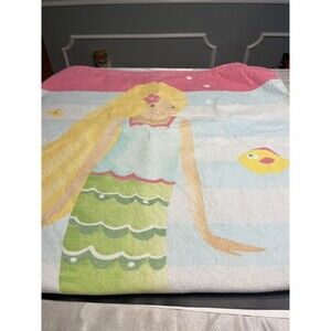 Pottery Barn Kids Large Beach Pool Towel 100% Cotton 32"x64" Mermaid